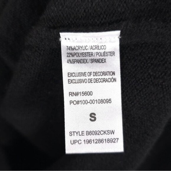 NWT DEMOCRACY Pullover Top Sweater V neck Tie STYLE B6092CKSW Size SMALL - Picture 9 of 11